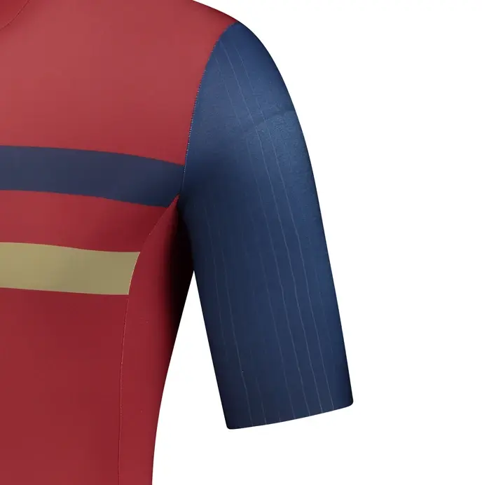 FYTS SNLR Fietsshirt Korte Mouwen Rood/Donkerblauw Heren