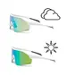 FYTS SNLR PH Photochromic Fietsbril Mat Wit met Groene Lens