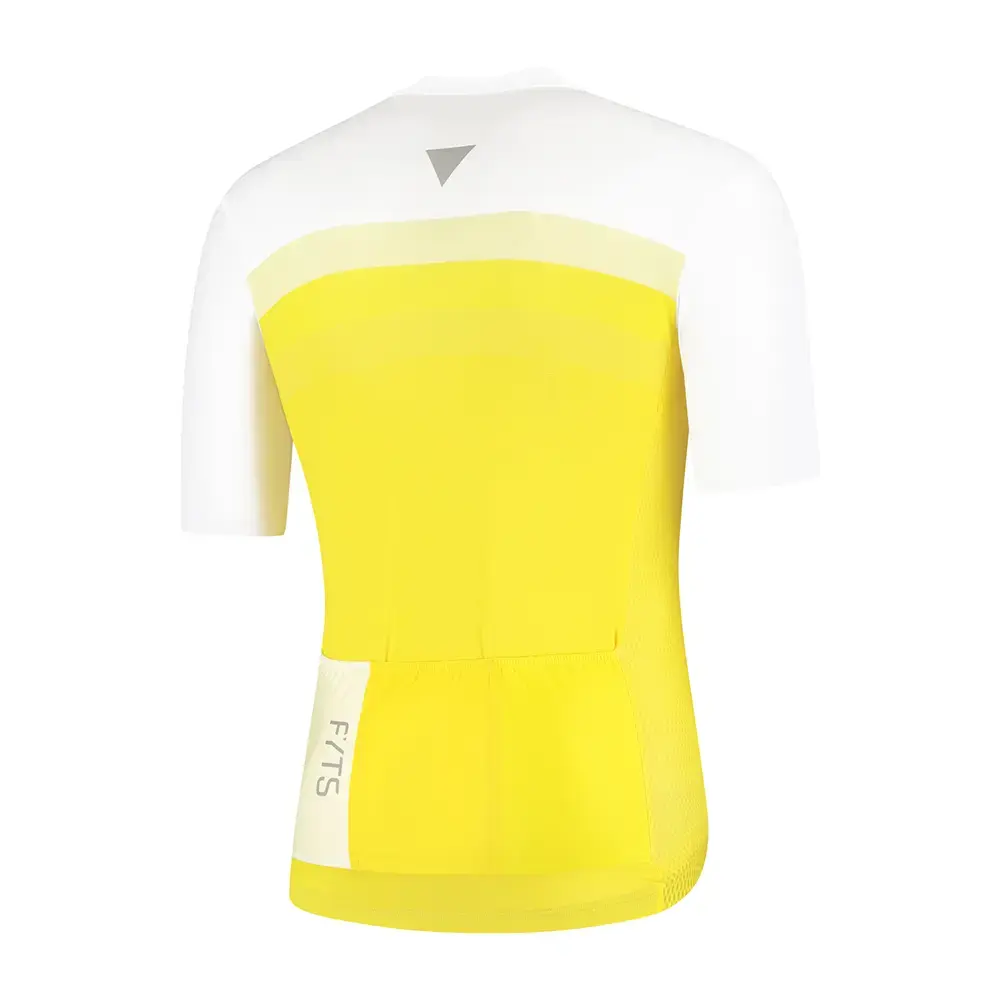 FYTS SNL Summer Light Fietsshirt Korte Mouwen Geel/Wit Heren