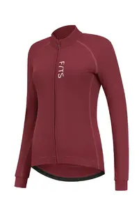 FYTS SNLST Thermo Fietsshirt Lange Mouwen Donkerrood Dames