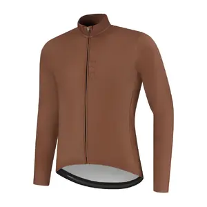 FYTS SNL Thermo Fietsshirt Lange Mouwen Bruin Heren