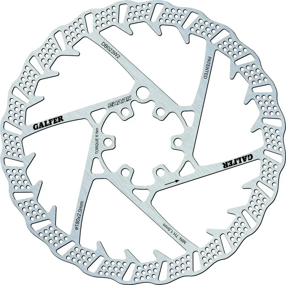 GALFER Shark MTB/E-Bike 6-bolt Remschijf 2.0mm
