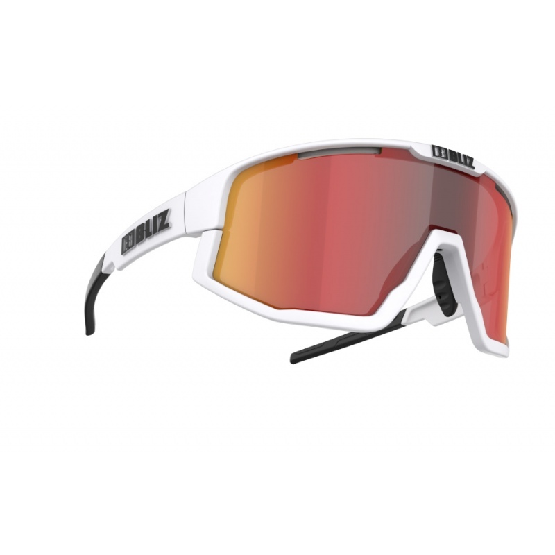 BLIZ Fusion Sport Zonnebril Mat Wit met Rode Lens