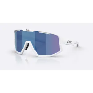 Bliz Fusion Sport Zonnebril Mat Wit met Smoke/Blue Multi Lens