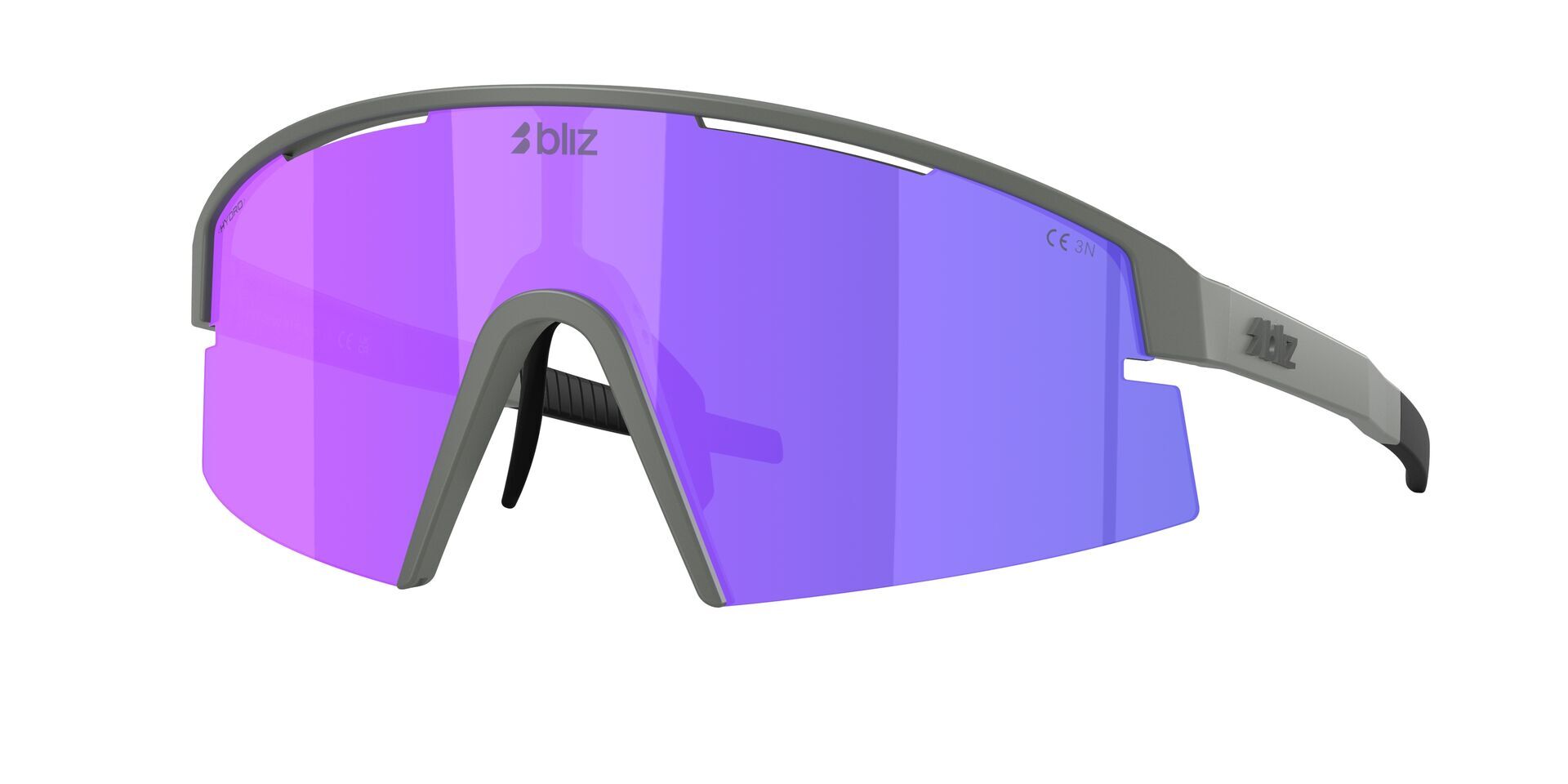 BLIZ P006 Sport Zonnebril Mat Grijs met Smoke/Purple Multi Lens