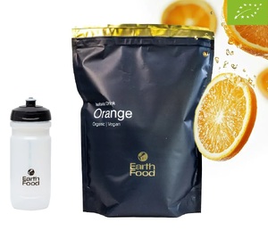 EarthFood Isotone Biologische Sportdrank Sinaasappel (1.5 KG)+GRATIS bidon 600ml