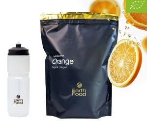 EarthFood Isotone Biologische Sportdrank Sinaasappel (1.5 KG)+GRATIS bidon 800ml