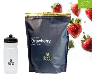 EarthFood Isotone Biologische Sportdrank Aardbei (1.5 KG) + GRATIS bidon 600ml
