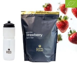 EarthFood Isotone Biologische Sportdrank Aardbei (1.5 KG) + GRATIS bidon 800ml