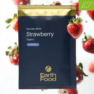 EarthFood Fast Recovery Drank Biologisch Aardbei 56 gram (10 Stuks)