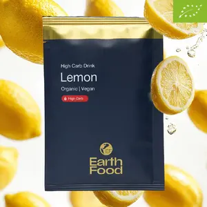 EarthFood High Carb Biologische Sportdrank Citroen 94 gram (10 stuks)