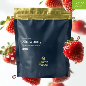 EarthFood Isotonic Biologische Sportdrank Aardbei met Cafeïne (1.5KG)