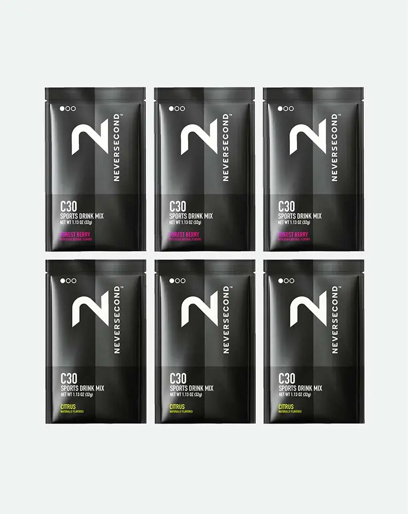 Neversecond C30 Sports Drink Variety Pack Citrus/Bosbes 6 x 32gram