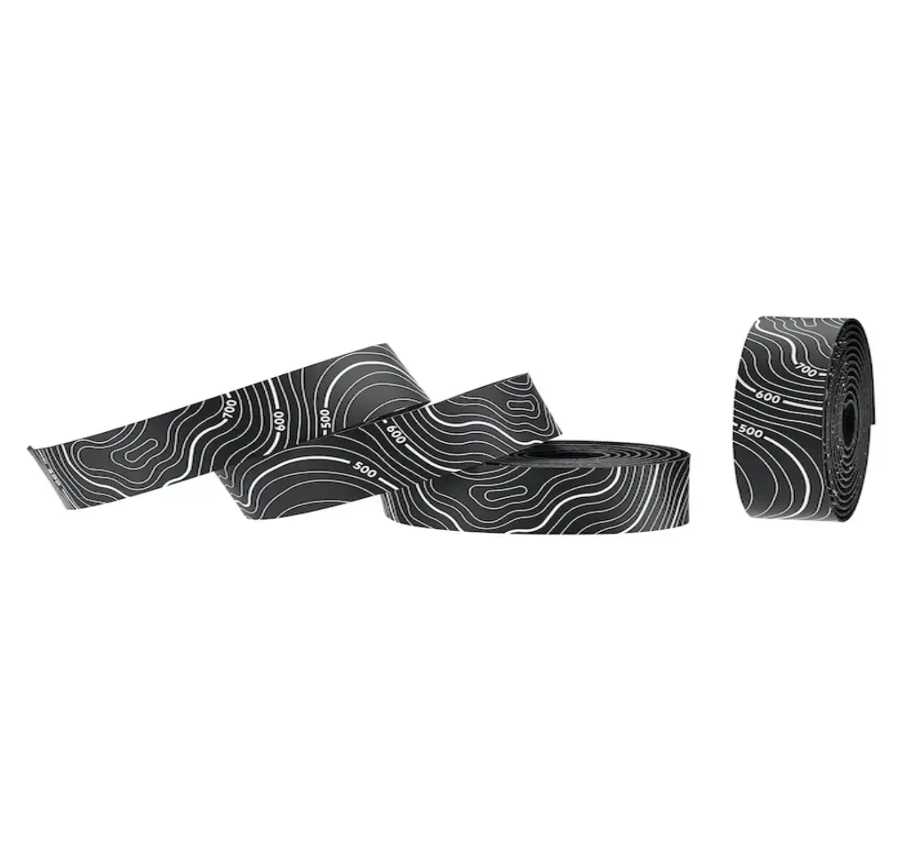 CICLOVATION Leather Touch Sticky Stuurlint Topographic Zilver