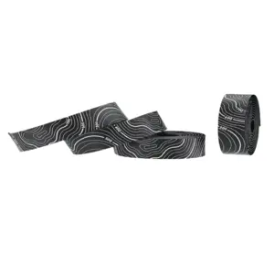 CICLOVATION Leather Touch Sticky Stuurlint Topographic Zilver