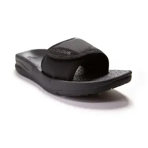 VELOUS Hoya Verstelbare Slide Slippers Zwart/Zwart