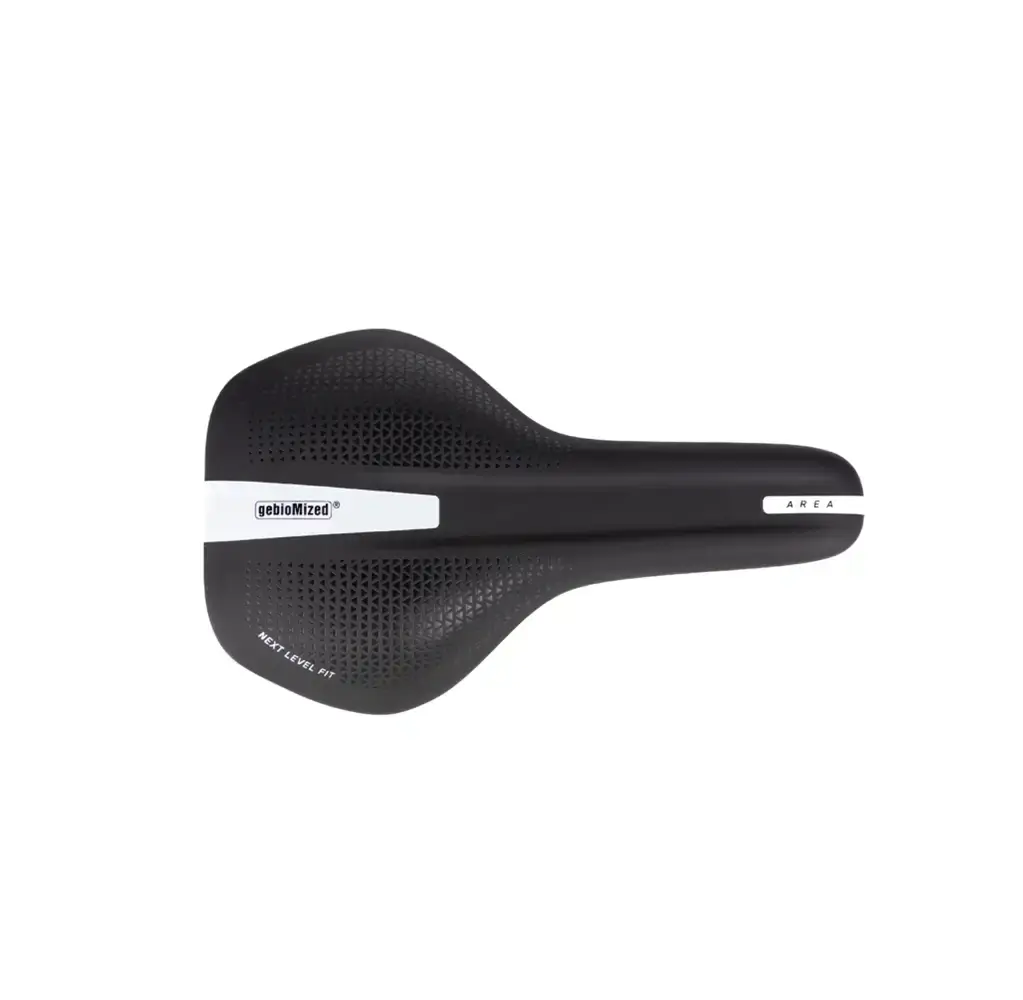 GeBioMized Area Channel 155 Soft Ti Fietszadel Zwart/Wit