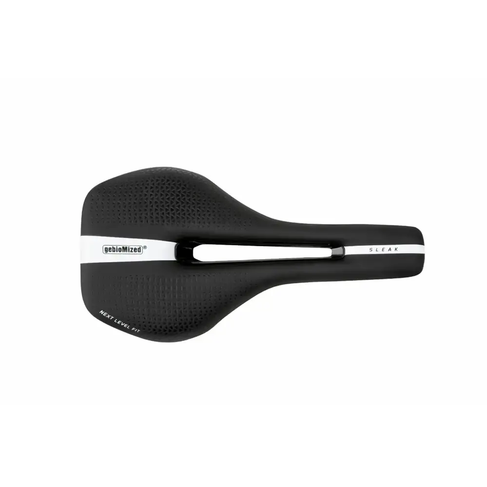 GeBioMized Sleak Cut Out 135 Soft Ti Fietszadel Zwart/Wit