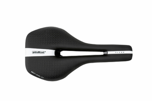 GeBioMized Sleak Cut Out 145 Soft Ti Fietszadel Zwart/Wit
