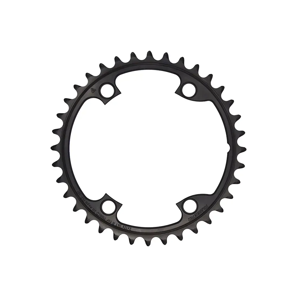 ALUGEAR Round 110 BCD 4b Shimano Asym. Kettingbladen Set 2x12 Speed Zwart