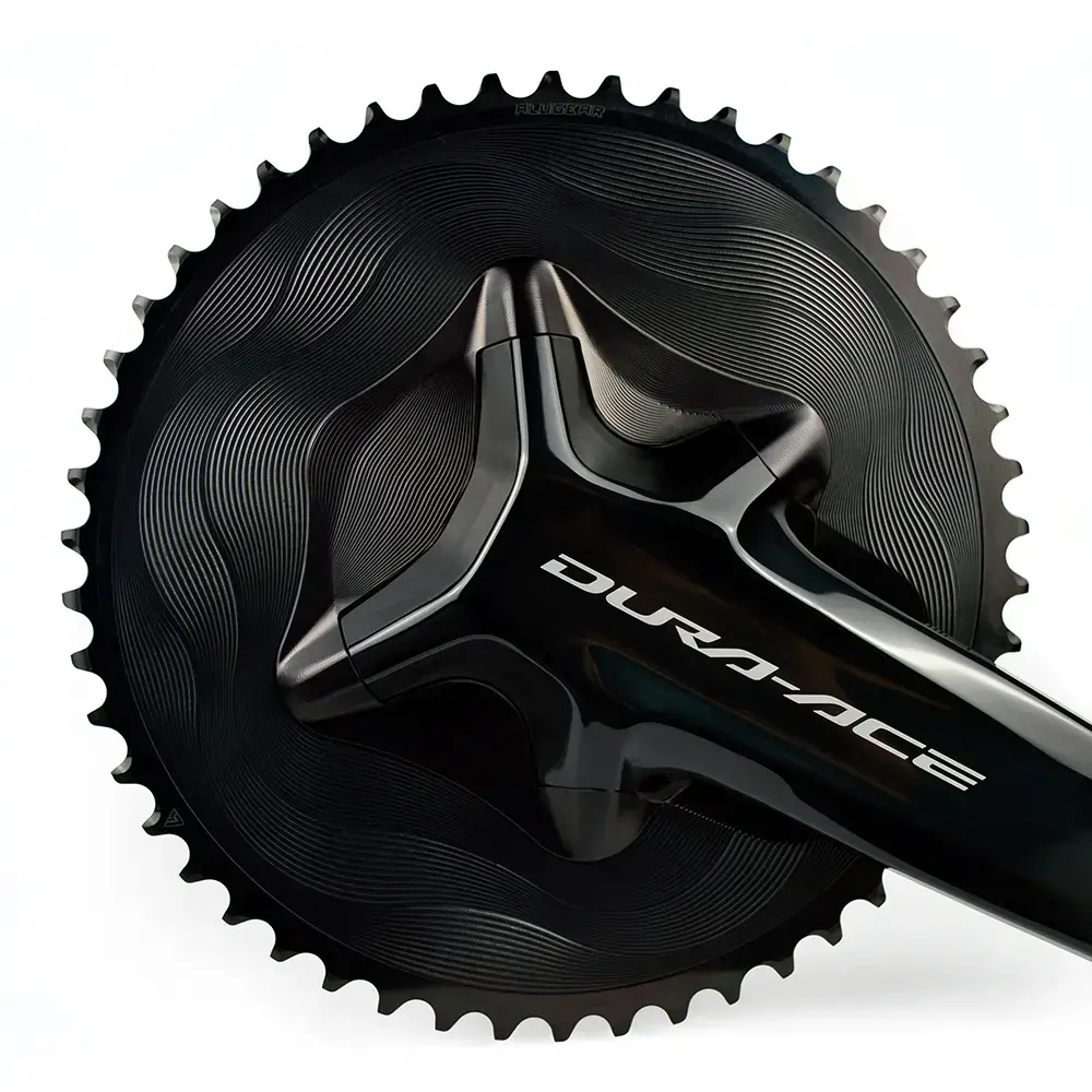 ALUGEAR Round 110 BCD 4b Shimano Asym. Kettingbladen Set 2x12 Speed Zwart