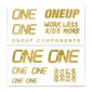 OneUp Components Stuur Decal Kit Goud
