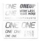 OneUp Components Stuur Decal Kit Zilver
