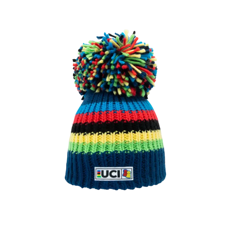 BIG BOBBLE HATS UCI Regenboog Muts Blauw