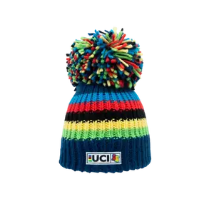 BIG BOBBLE HATS UCI Regenboog Muts Blauw