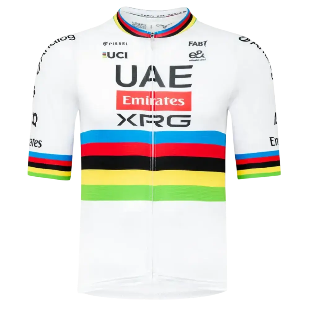 PISSEI Tadej Pogacar Fietsshirt Korte Mouwen Wereldkampioen