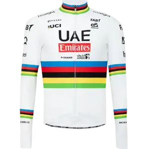 Pissei Tadej Pogacar Fietsshirt Lange Mouwen Wereldkampioen
