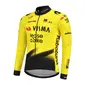 Nimbl Visma Lease a Bike Replica Fietsshirt Lange Mouwen Geel Heren