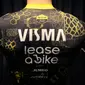 Nimbl Visma Lease a Bike Replica TdF Fietsshirt Korte Mouwen Zwart Heren