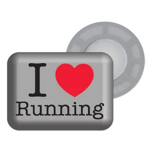 BibBits Iloverunning Hardloopmagneten Zilver