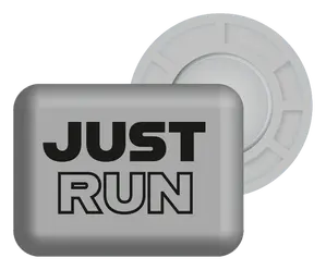 BibBits JustRun Hardloopmagneten Zilver