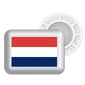 BibBits NL Flag Hardloopmagneten Wit