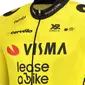 YellowB Visma Lease a Bike Replica Fietsshirt Korte Mouwen Geel Dames