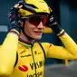YellowB Visma Lease a Bike Replica Fietshandschoenen Zomer Zwart
