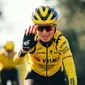 YellowB Visma Lease a Bike Replica Fietshandschoenen Zomer Zwart
