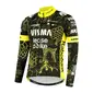 YellowB Visma Lease a Bike Replica TdF Fietsshirt Lange Mouwen Zwart Heren