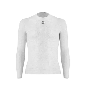 SILVERSKIN Stay X-Warm Round Neck Thermoshirt Lange Mouwen Lichtgrijs Heren