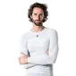 SILVERSKIN Stay X-Warm Round Neck Thermoshirt Lange Mouwen Lichtgrijs Heren — afbeelding 3