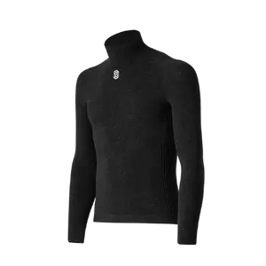 SILVERSKIN Stay Warm Turtleneck Thermoshirt Lange Mouwen Zwart Heren