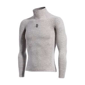 Silverskin Stay Warm Turtleneck Thermoshirt Lange Mouwen Lichtgrijs Heren