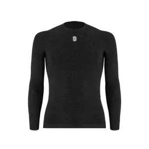 SILVERSKIN Stay Warm Round Neck Thermoshirt Lange Mouwe Grijs Heren