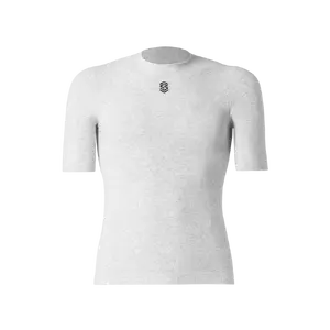 Silverskin Stay Warm Round Neck Ondershirt Korte Mouwen Lichtgrijs Heren