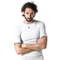 SILVERSKIN Stay Warm Round Neck Ondershirt Korte Mouwen Lichtgrijs Heren — afbeelding 5